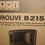 Original box the Behringer Eurolive B215A came in